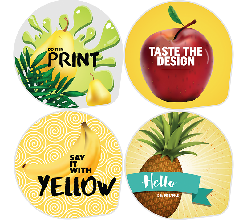 colourful printed die cut lidding options